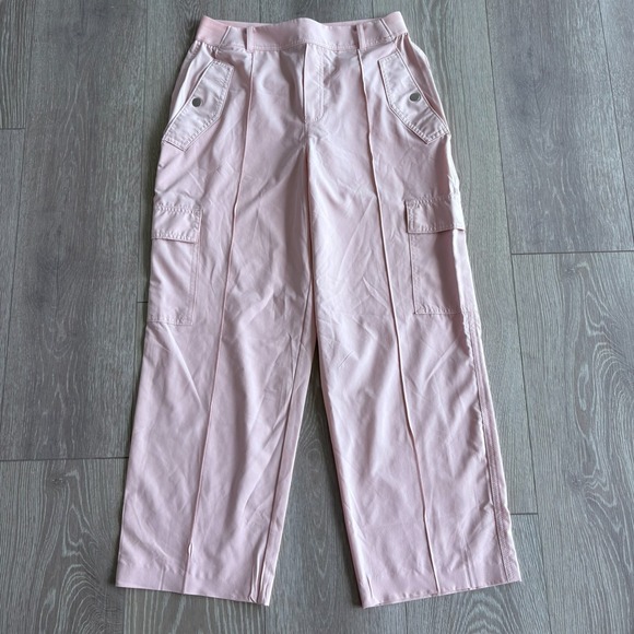 Athleta Pants - Athleta Womens Light Pink High Rise Straight Leg Vienna Cargo Pants Size 12/P